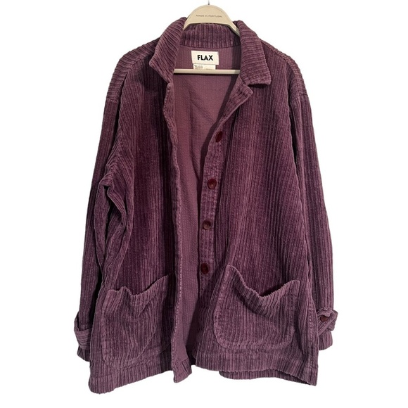 Flax Corduroy Shacket purple Lagan - Picture 2 of 11